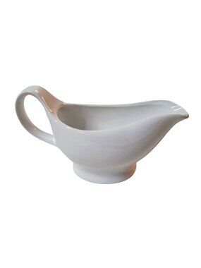 Cordon Bleu White Ceramic Gravy Boat 6" Microwave Dishwasher Oven Safe Made In C